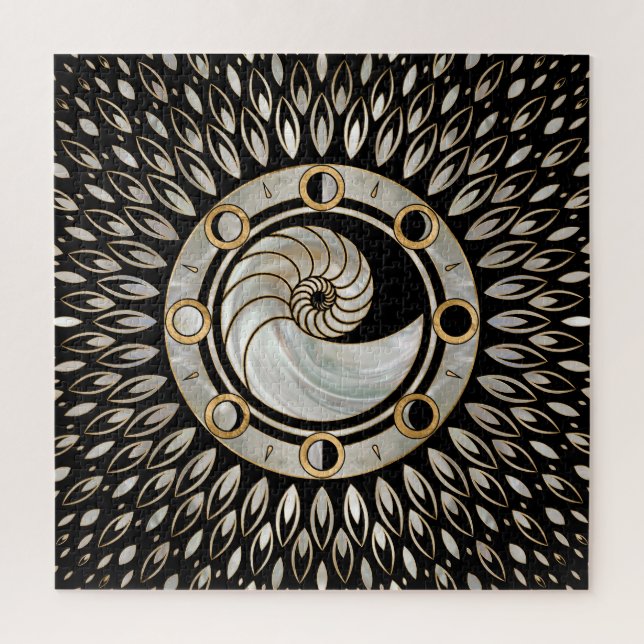 Nautilus Shell - Phases of the moon Jigsaw Puzzle (Vertical)
