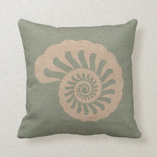 Nautilus Shell Seafoam Green Cushion