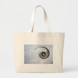 Nautilus Shell Swirl Minimalist Tote Bag
