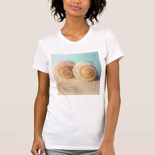 Nautilus Shells On Beach T-Shirt (Front)