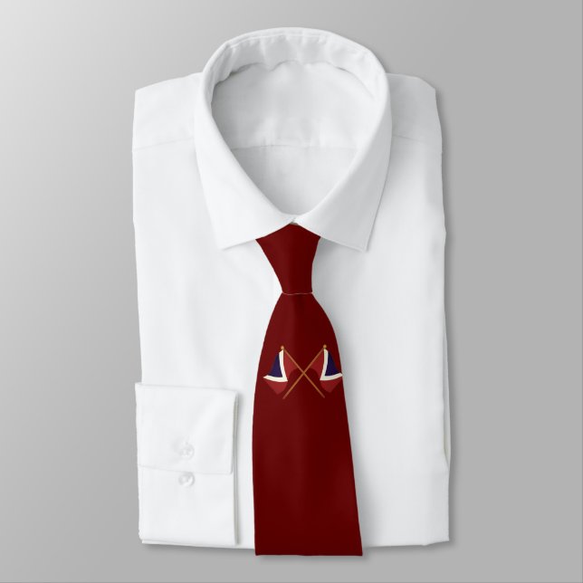 NAVA Crossed Flag Tie (Tied)
