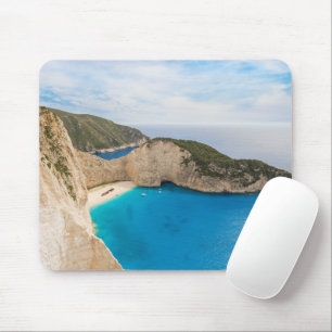 Navagio Beach Greece Mouse Pad – Scenic Coastal