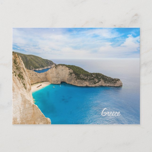 Navagio Beach Greece Postcard Zakynthos Shipwreck (Front)