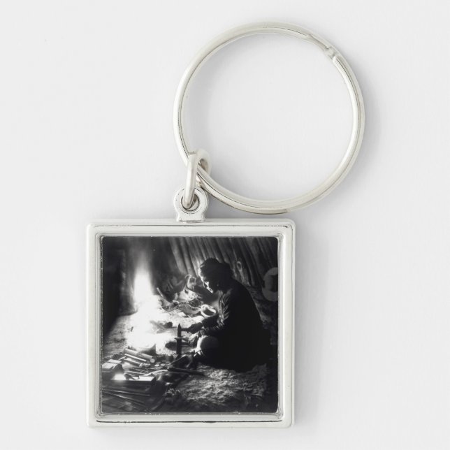 Navaho silversmith, c.1915 key ring (Front)