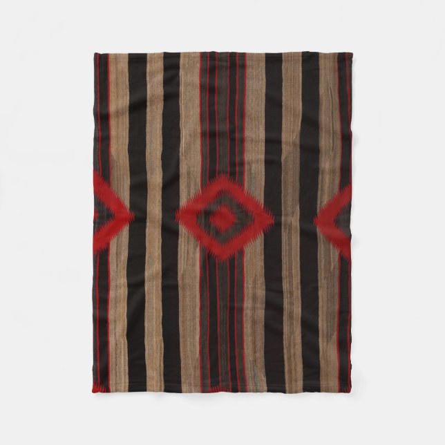 NAVAJO 1890's HORSE SADDLE BLANKET FLEECE REPRINT  (Front)