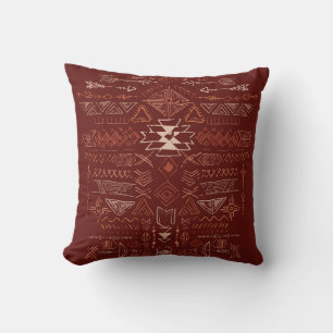 Navajo Aztec: Ethnic Doodle Pattern. Cushion