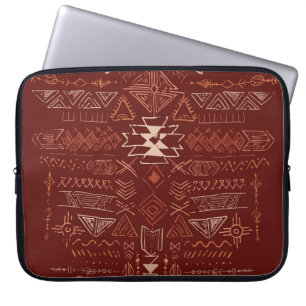 Navajo Aztec: Ethnic Doodle Pattern. Laptop Sleeve