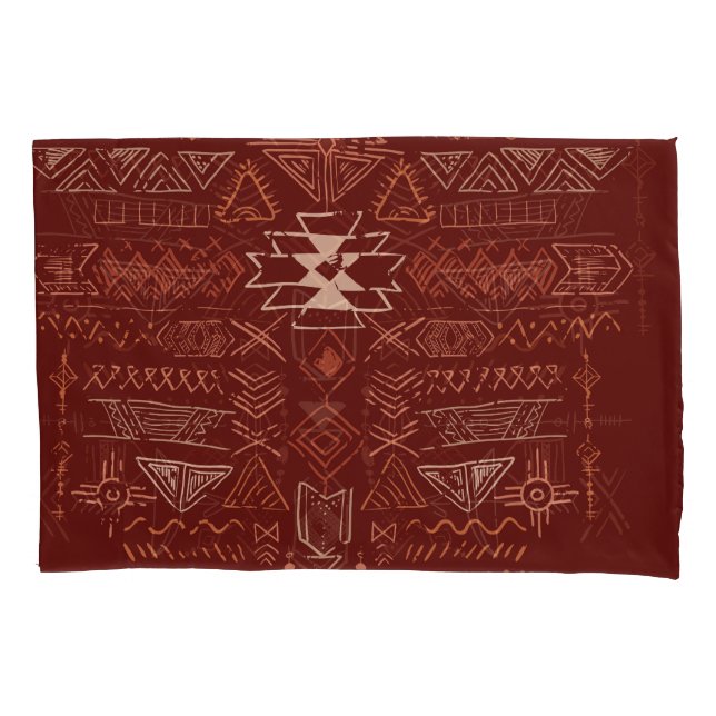 Navajo Aztec: Ethnic Doodle Pattern. Pillowcase (Front)