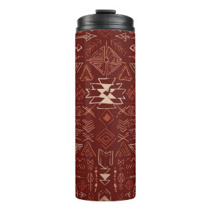 Navajo Aztec: Ethnic Doodle Pattern. Thermal Tumbler