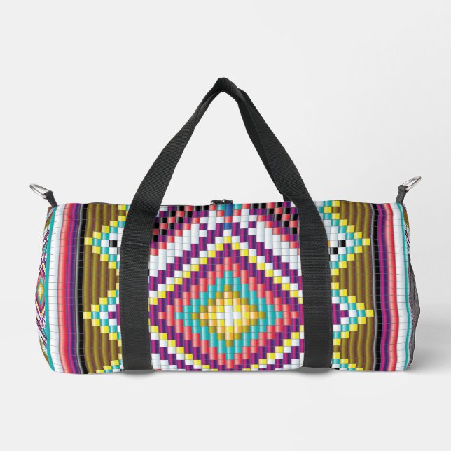 Navajo Bead Pattern Duffle Bag (Front)