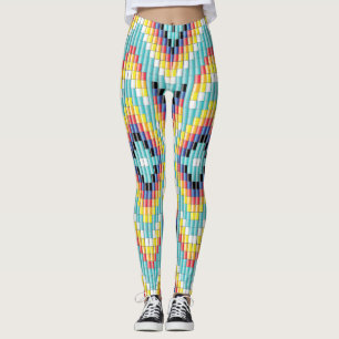 Navajo Bead Pattern Leggings