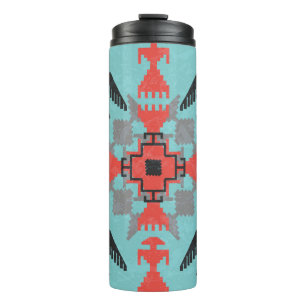 Navajo Birds, Ethnic Tribal Vintage. Thermal Tumbler