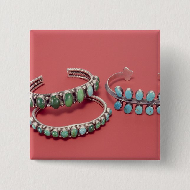 Navajo bracelets 15 cm square badge (Front)