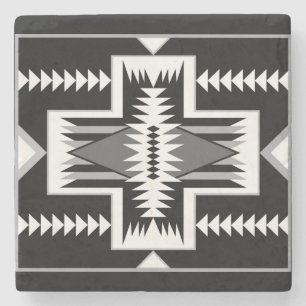 Navajo Design - 3 Ceramic Tile Stone Coaster