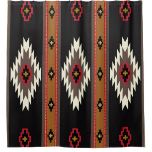 Navajo Design 7 Bandanna Shower Curtain