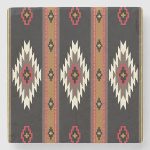 Navajo Design 7 Bandanna Stone Coaster
