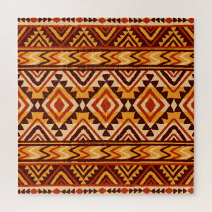 Navajo Ethnic Ornament: Vintage Seamless Jigsaw Puzzle