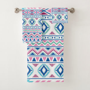 Navajo Ethnic Tribal Pattern Bath Towel Set
