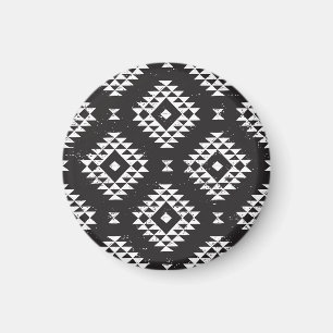 Navajo Geometric: Black White Tribal. Magnet