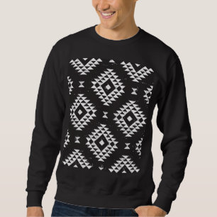 Navajo Geometric: Black White Tribal. Sweatshirt