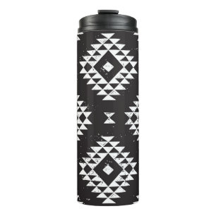 Navajo Geometric: Black White Tribal. Thermal Tumbler