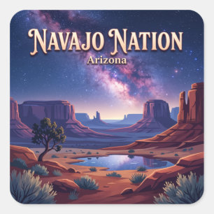Navajo Nation Desert Kayenta Arizona Square Sticker