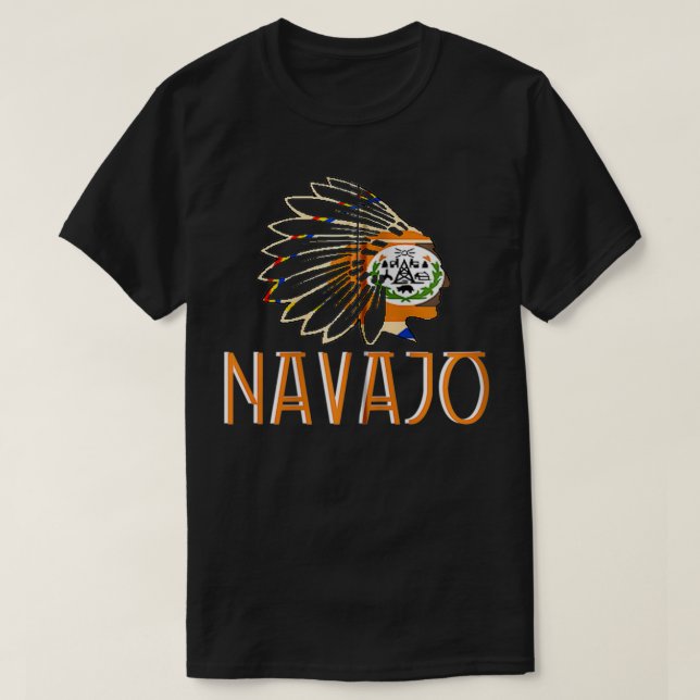 NAVAJO NATION FLAG  Indigenous  Native American He T-Shirt (Design Front)