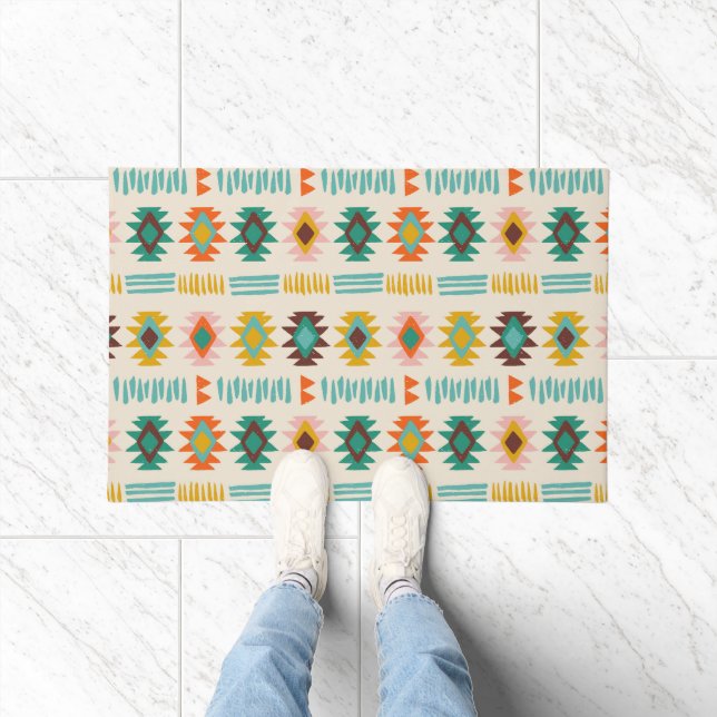 Navajo Native American Pattern Doormat (Indoor)