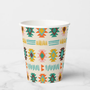 Navajo Native American Pattern Paper Cups