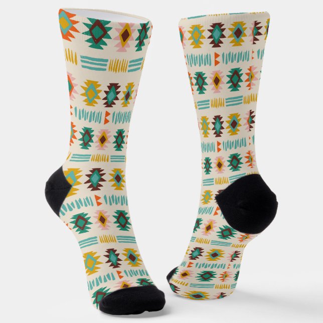 Navajo Native American Pattern Socks (Angled)