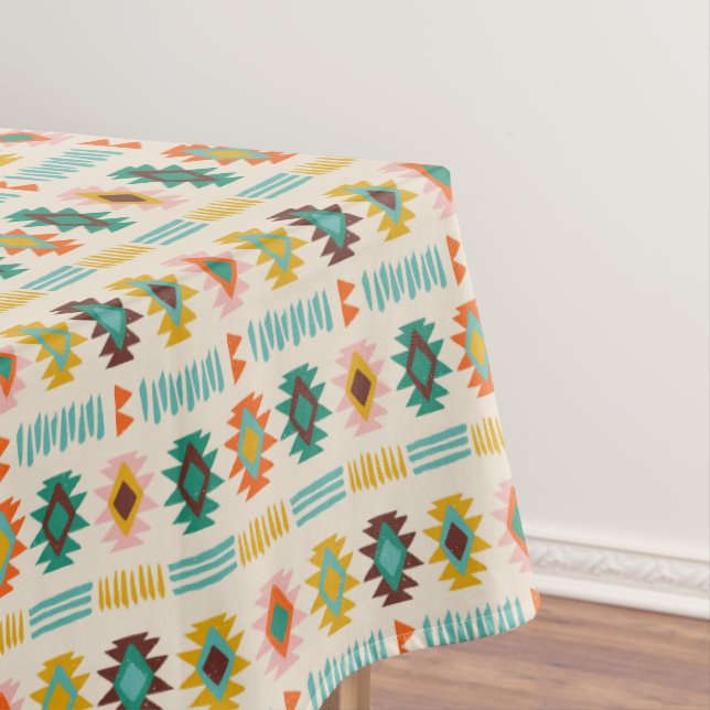 Navajo Native American Pattern Tablecloth (In Situ)