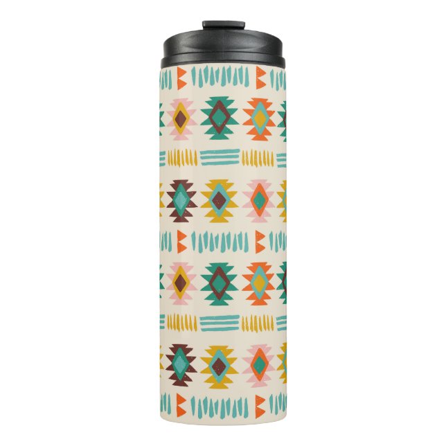 Navajo Native American Pattern Thermal Tumbler (Front)