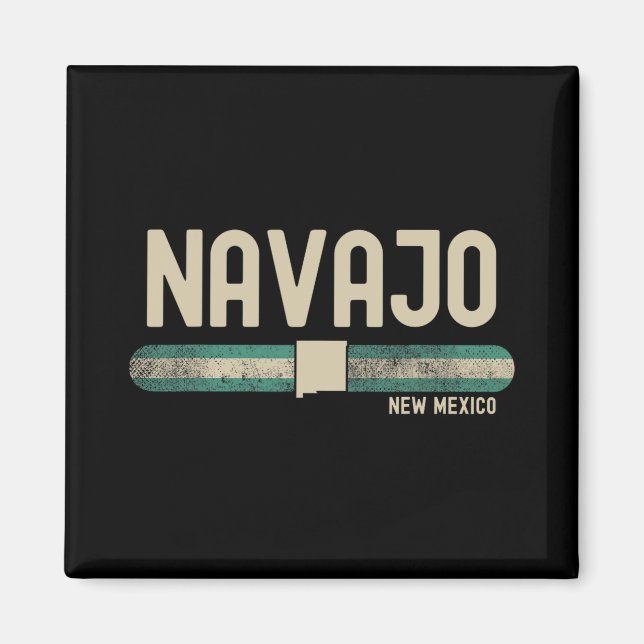 Navajo Nm New Mexico Travel &amp; 80s Style  Magnet (Front)