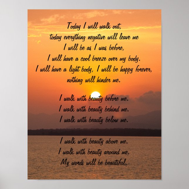 Navajo Prayer Poster (Front)