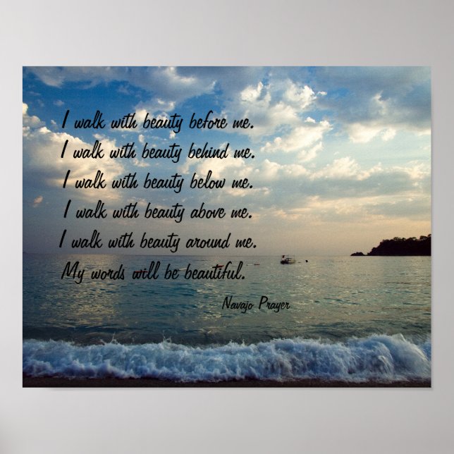 Navajo Prayer Walk in Beauty Poster (Front)