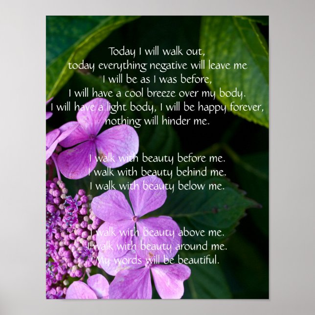 Navajo Prayer Walk in Beauty Poster (Front)