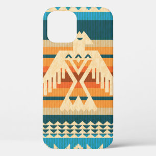 Navajo style abstract seamless pattern with eagle iPhone 12 case