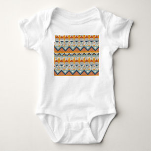 Navajo Style Seamless Pattern Design Baby Bodysuit