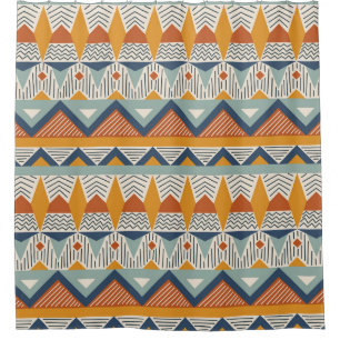 Navajo Style Seamless Pattern Design Shower Curtain