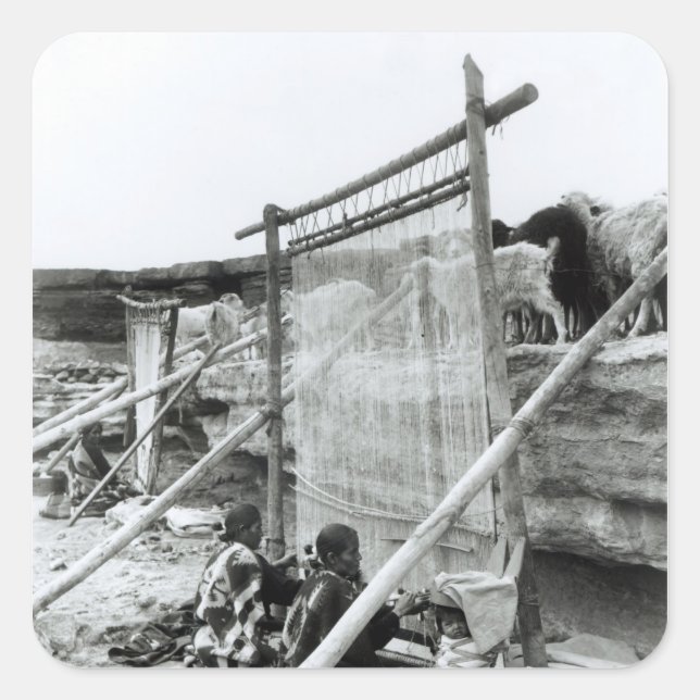 Navajo weavers, c.1914 square sticker (Front)