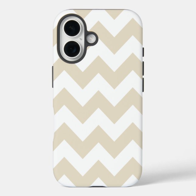 Navajo White Neutral Chevrons Case-Mate iPhone Case (Back)