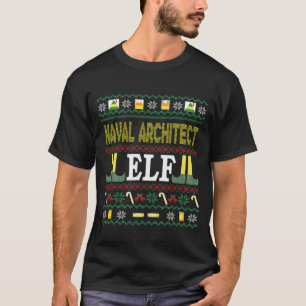 Naval Architect Elf Christmas T-Shirt
