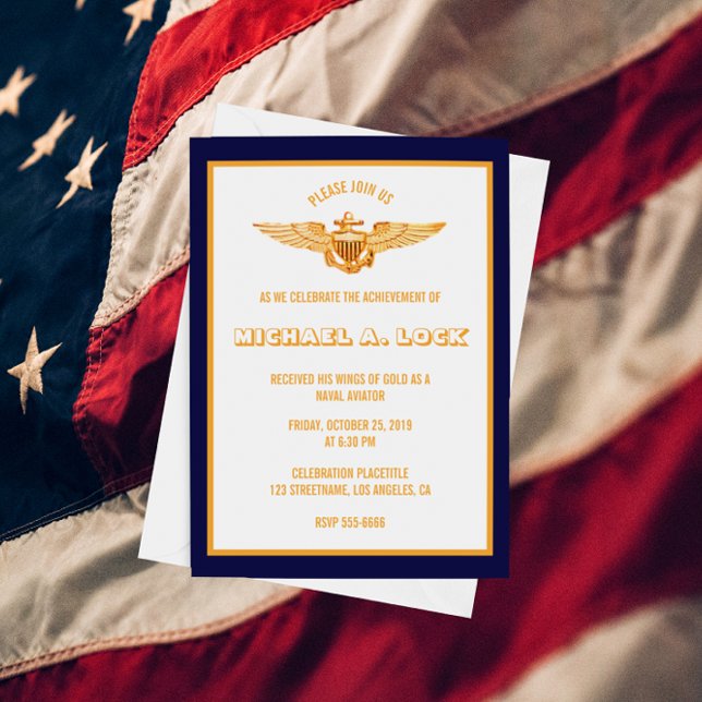 Naval Aviator / Wings of Gold Invitations (Creator Uploaded)