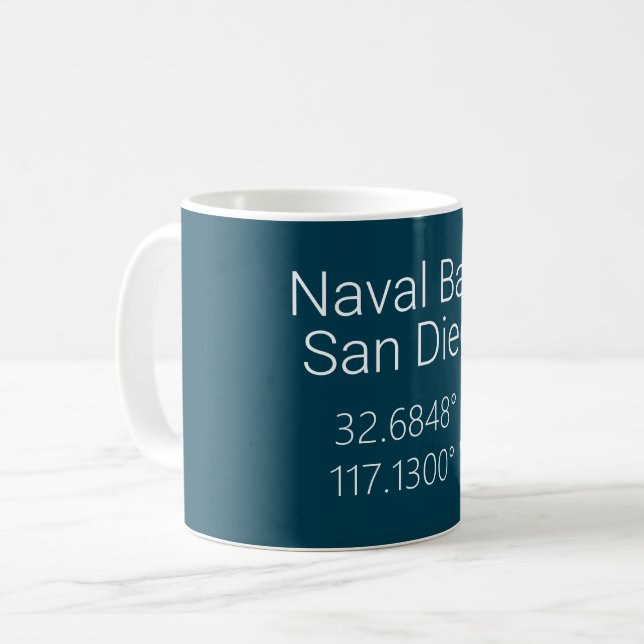 Naval Base San Diego Latitude Longitude  Coffee Mug (Front Left)