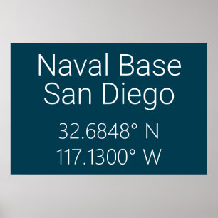 Naval Base San Diego Latitude Longitude  Poster