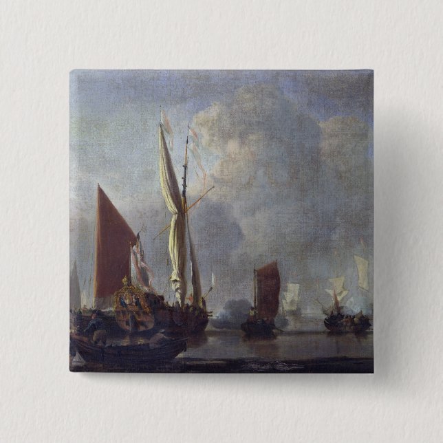 Naval Battle 15 Cm Square Badge (Front)