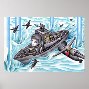 Naval battle game. poster