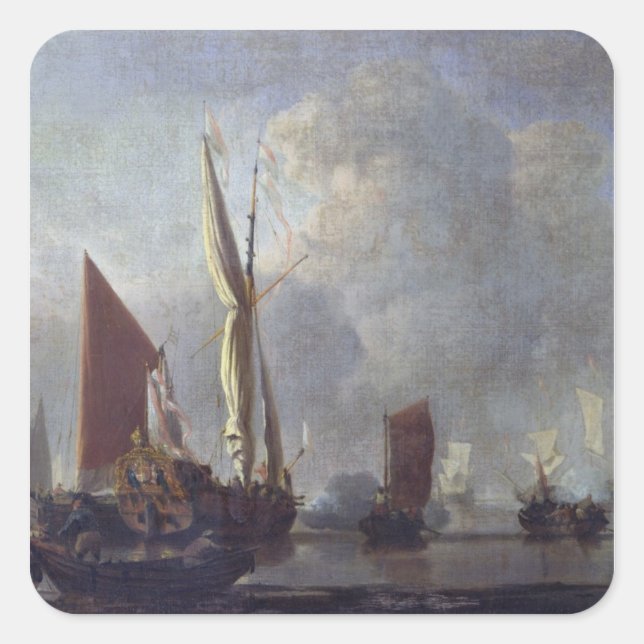 Naval Battle Square Sticker (Front)