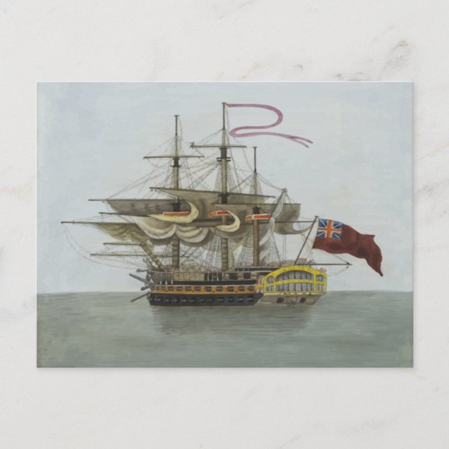 Naval Battleship Postcard (Front)