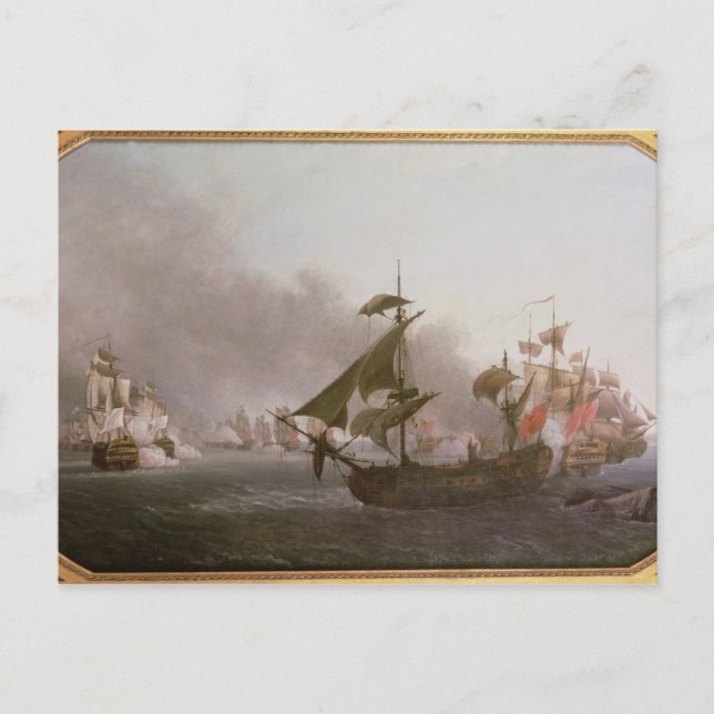 Naval Combat off the Isle of Grenada Postcard (Front)